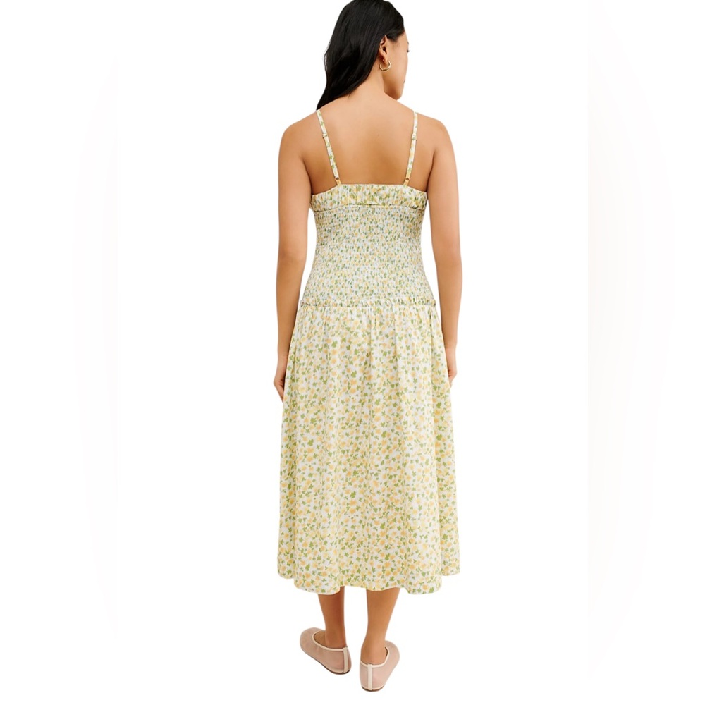 Free People Size S Lavender Daze Dress Green Combo  Sleeveless Smocked N… - Picture 2 of 13